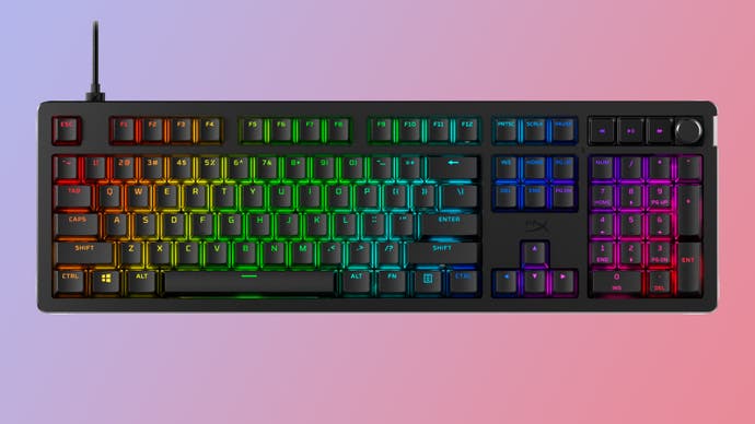 hyperx alloy rise 100% size keyboard with RGB