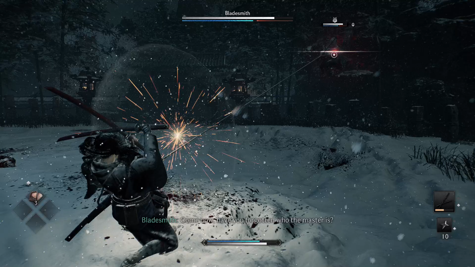 When the Bladesmith jumps, she will use the glappling hook to pull her toward you