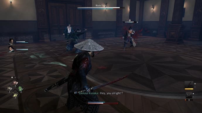 Blade Twin uses a charged attack that you should be careful about in Rise of the Ronin