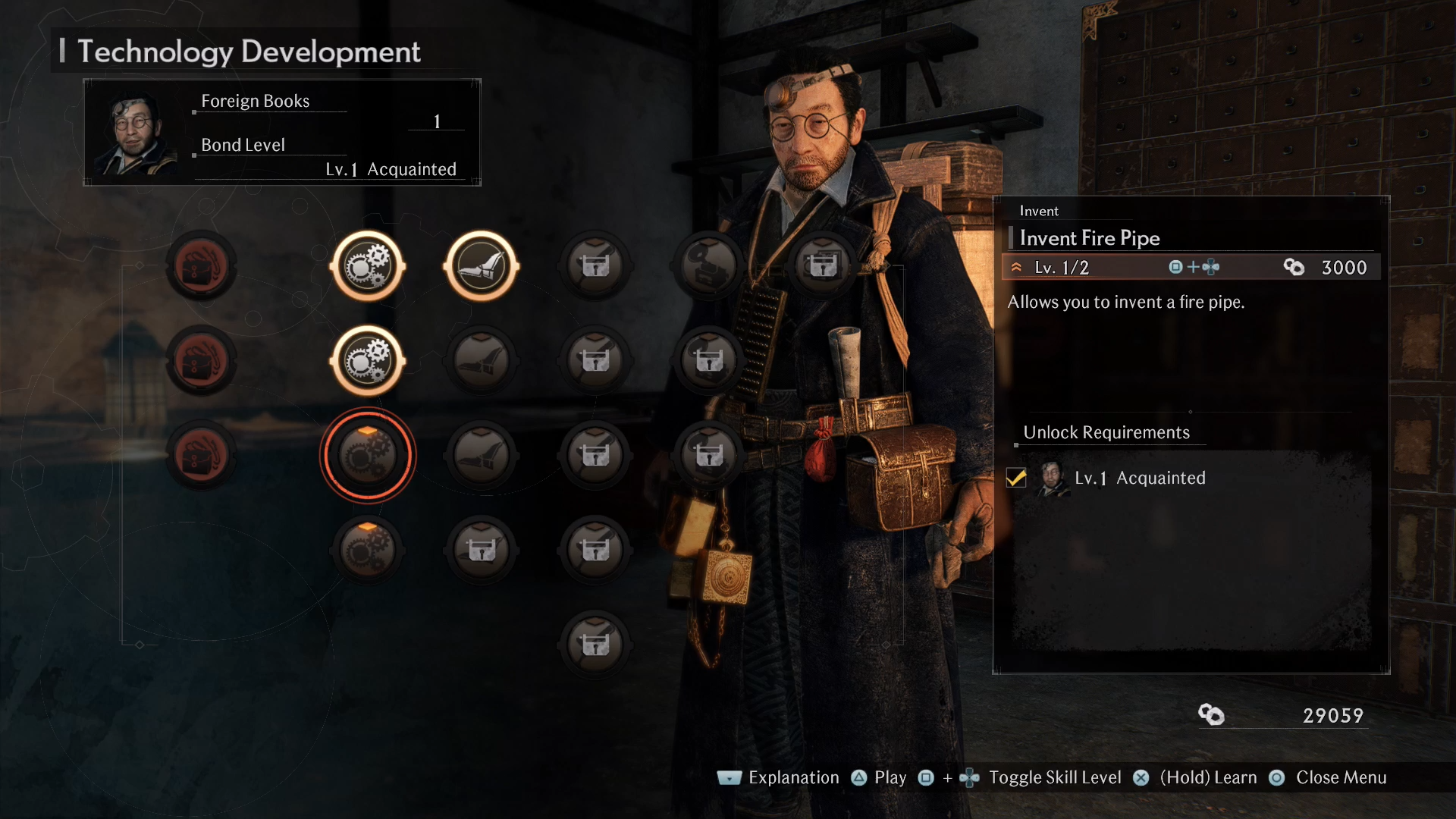 Establish a bond with Igashichi Iizuka to unlock the Fire Pipe in Rise of the Ronin