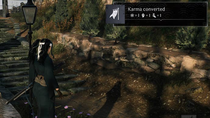 There are regular and Karma experience in Rise of the Ronin