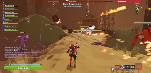 Watch 10 mins of Risk Of Rain 2, oddly set in a desert