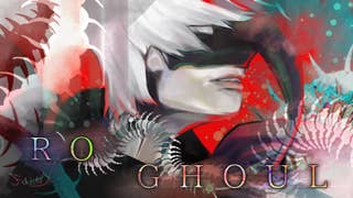 Artwork for the Roblox game Ro Ghoul, which is inspired by the anime Tokyo Ghoul, showing the side profile of a mysterious demon-like humanoid character.