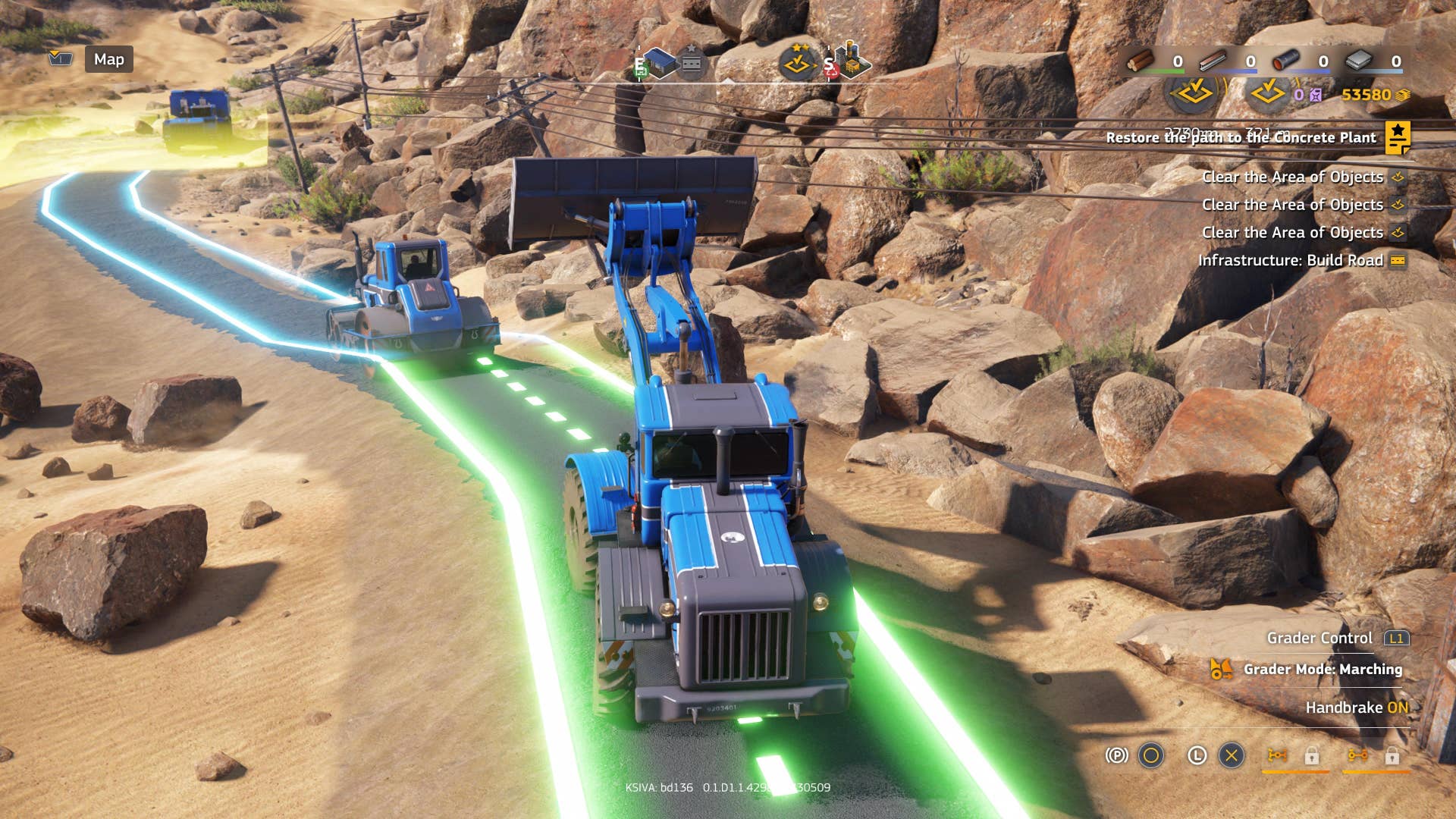 Building a road in RoadCraft.