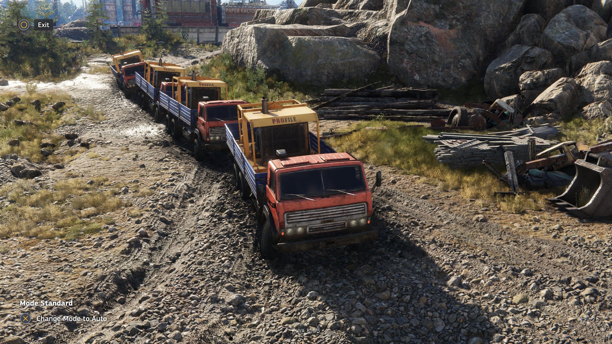 A bunch of AI-driven trucks in RoadCraft. - 5