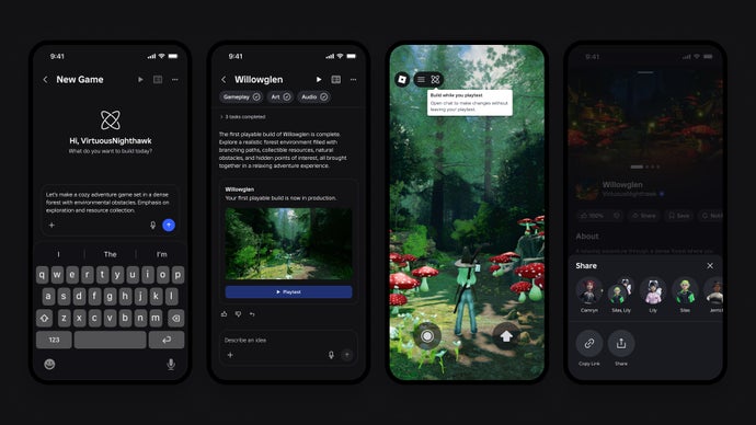 Roblox announce plans to let people AI generate basic games using text prompts stuck into a mobile app, but claim that won't fill their homepage with AI slop