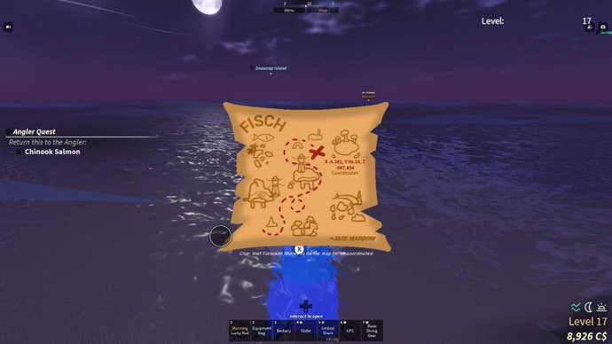 A fully fixed treasure map in Fisch.