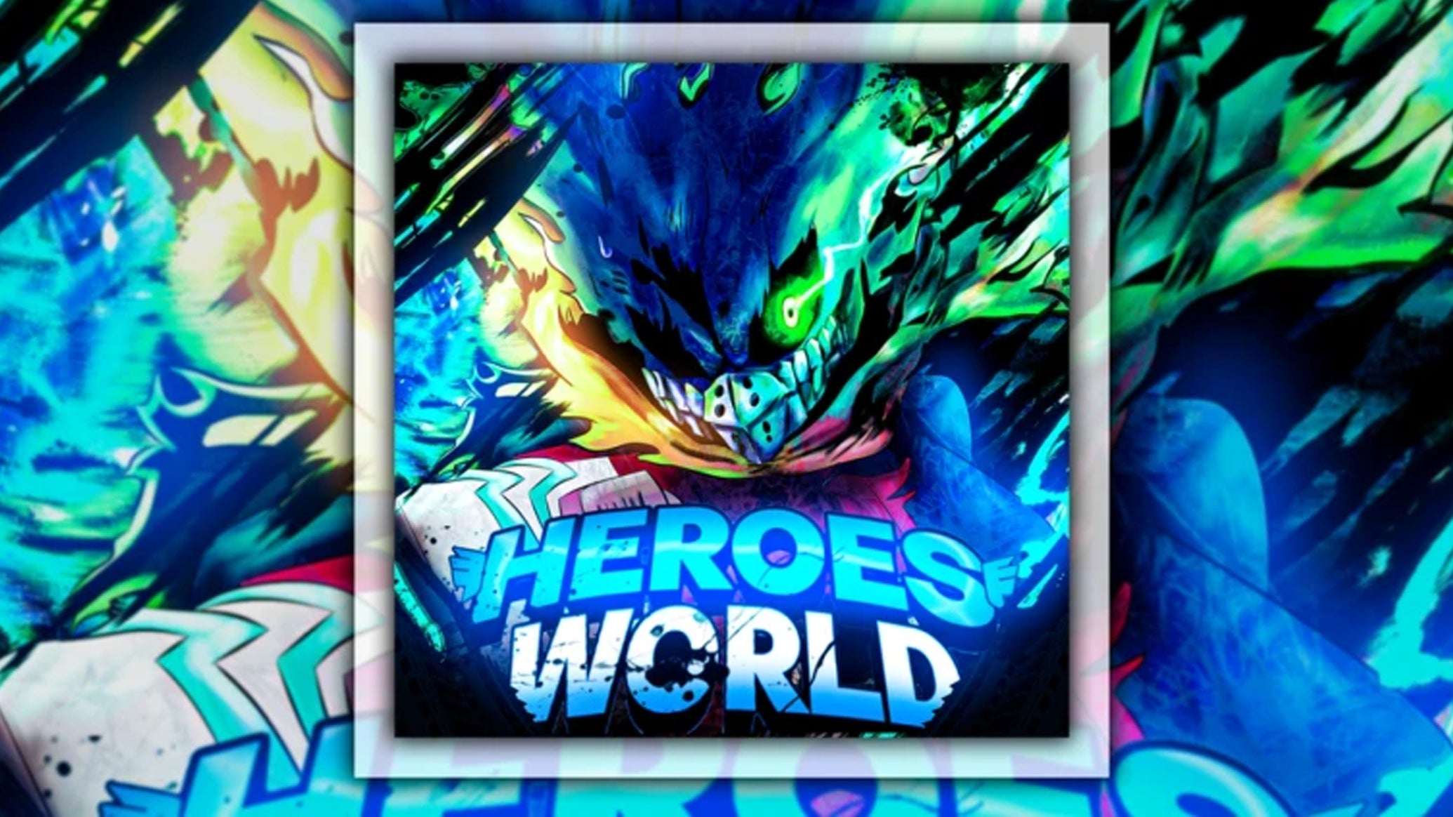 Artwork for the Roblox game Heroes World, showing a dragon-like monster. - 1
