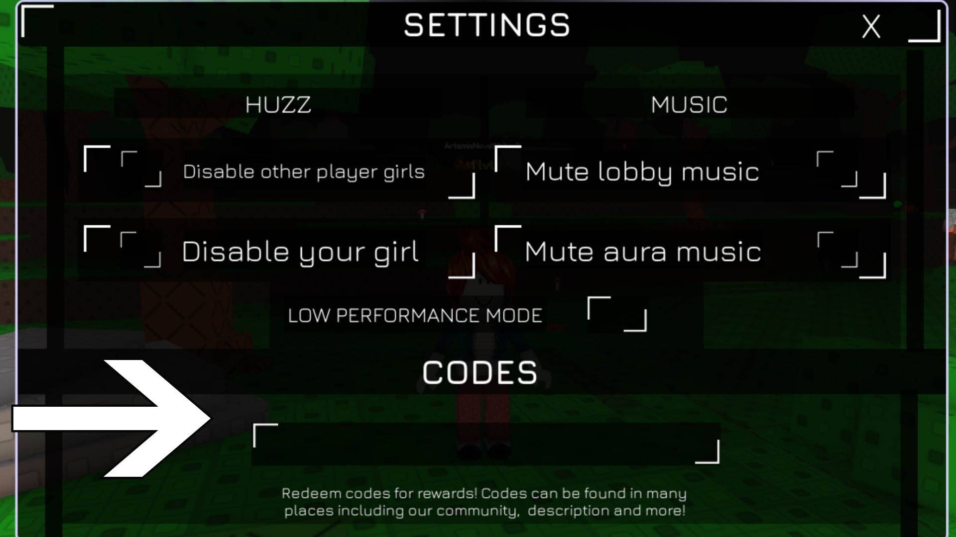 ROBLOX HUZZ RNG FLECHE PISTA AL MISE DE CONFIGURACIÓN