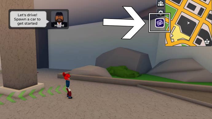 Boombox icon on the Roblox Taxi Boss store highlighted