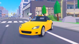 roblox taxi boss taxi on street