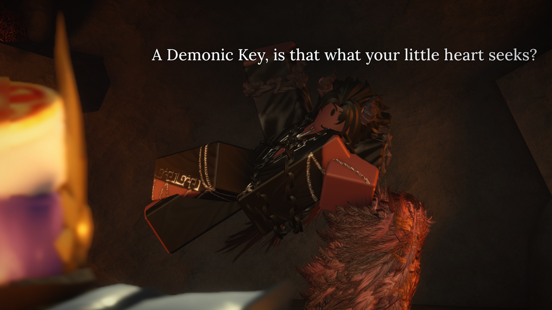 A goblin character talking to Skal the Demon in The Forge. - 4