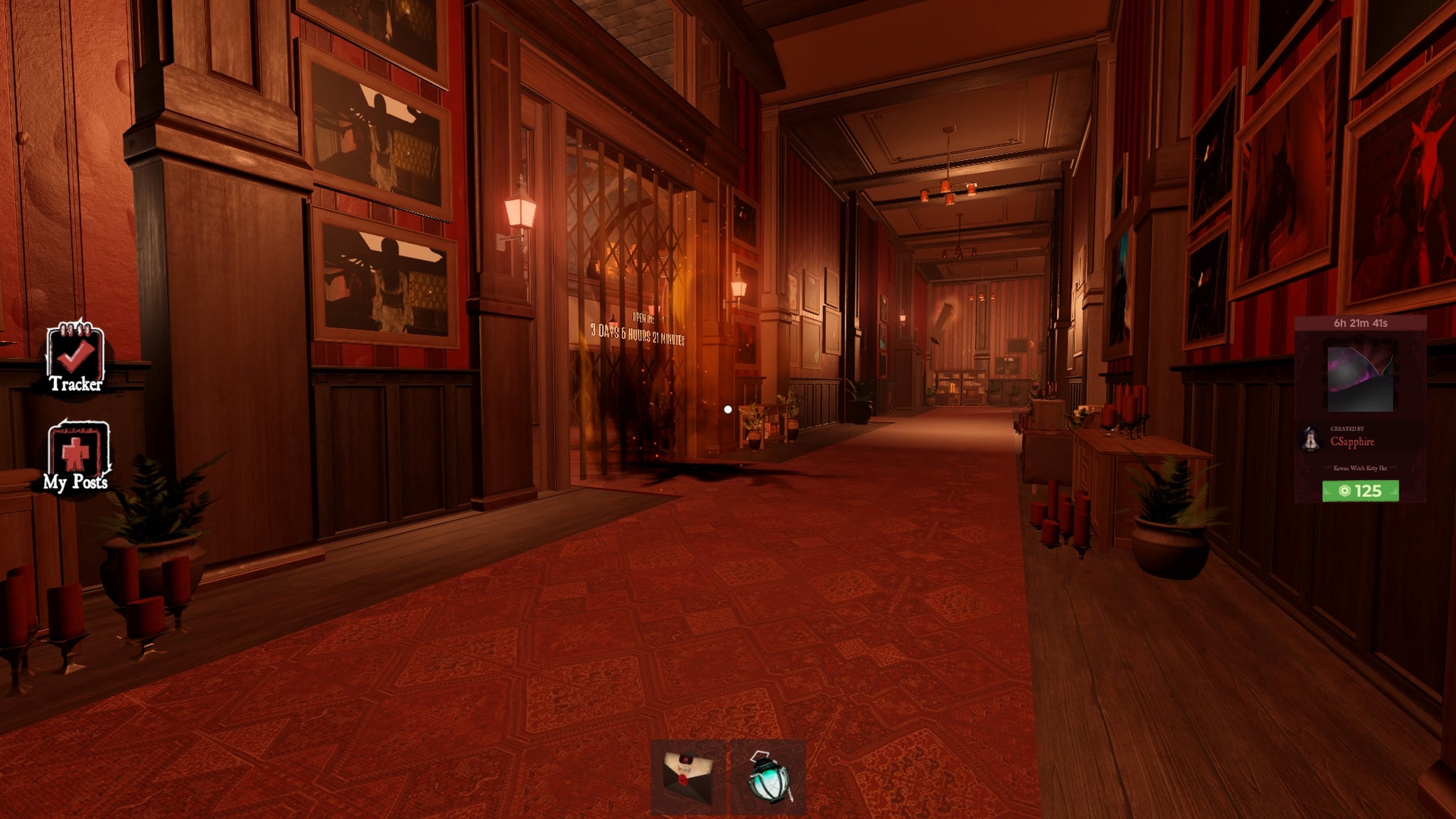 The corridor leading to the elevator room in The Haunt. - 4