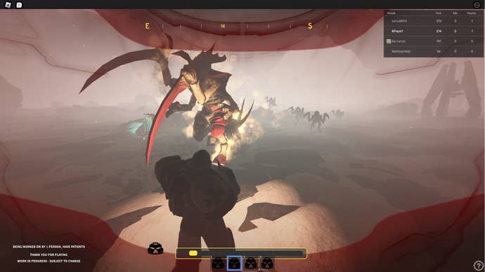 Humanity’s Crusade Roblox game in-action.