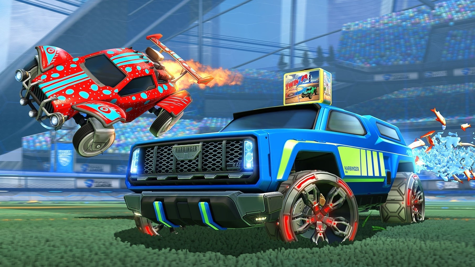 Rocket League Season 1 Rocket Pass cars, wheels and other rewards, including tier 70 Harbinger GXT