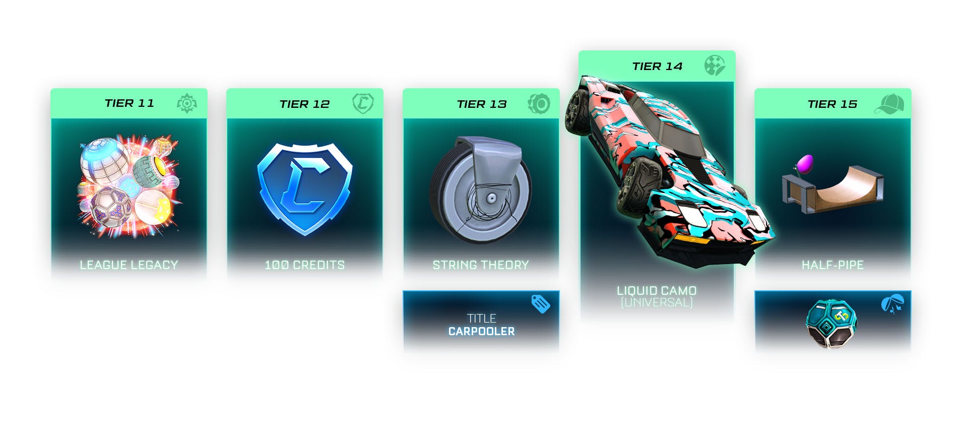 Rocket Pass Rocket League Season 1 Rocket Pass cars, wheels and other rewards ...
