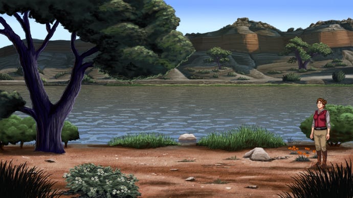 The protagonist beside a stream successful Rosewater.