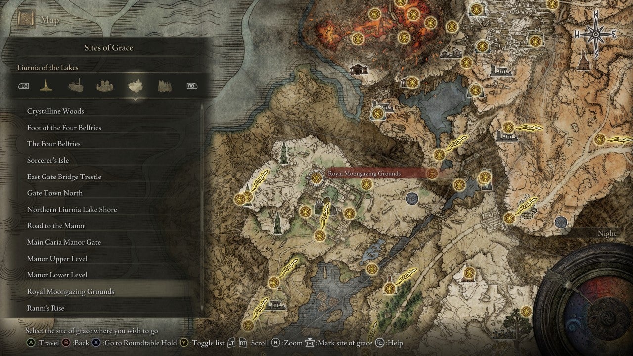 Royal Moongazing Grounds Grace in Elden Ring