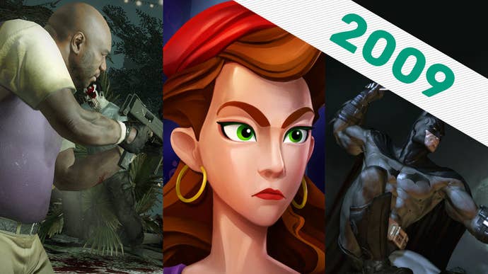 Artwork from Left 4 Dead 2, The Secret Of Monkey Island Special Edtion and Batman Arkham Asylum for the RPS Time Capsule 2009