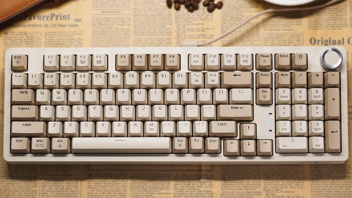a james donkey rs2 keyboard in a retro colourway