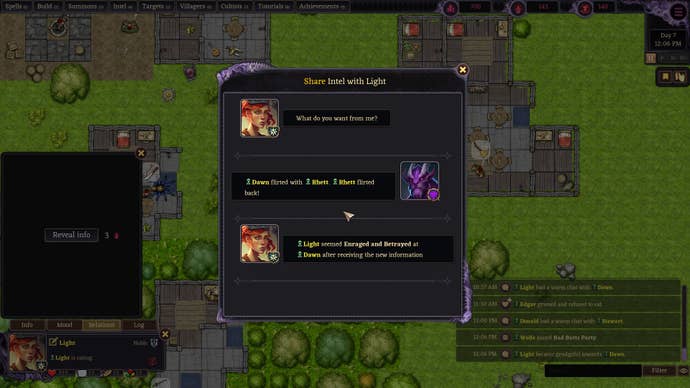 Two villagers flirting and sharing intel in Ruinarch