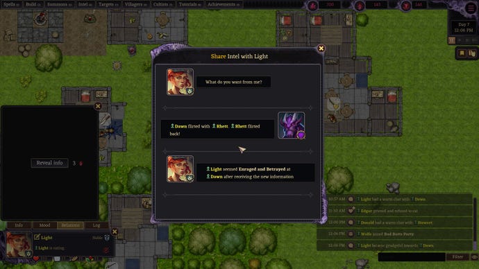 Two villagers flirting and sharing intel in Ruinarch