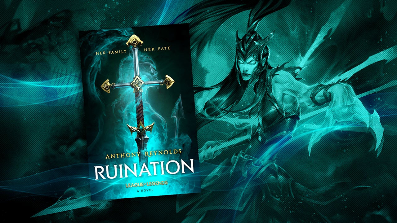 LoL State of the Game: the cover of Ruination, a LoL book, over Kalista&rsquo;s splash art