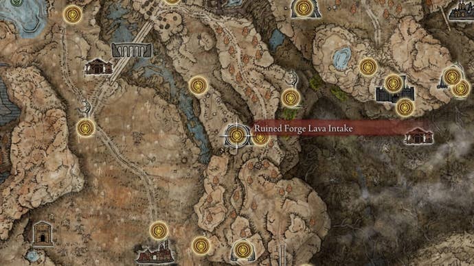 Ruined Forge Lava Intake location in Elden Ring: Shadow of the Erdtree.