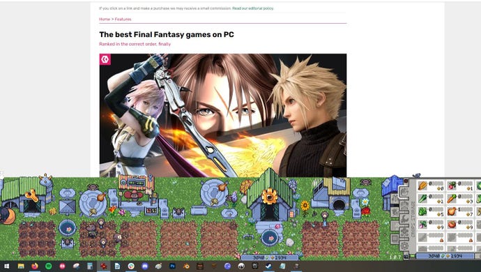 A journalist checks their article before publishing, while playing Rusty’s Retirement.