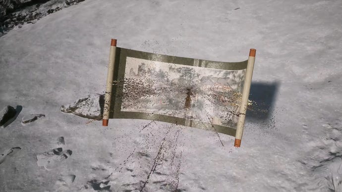 A closeup of the Ruyi Scroll in Black Myth: Wukong.