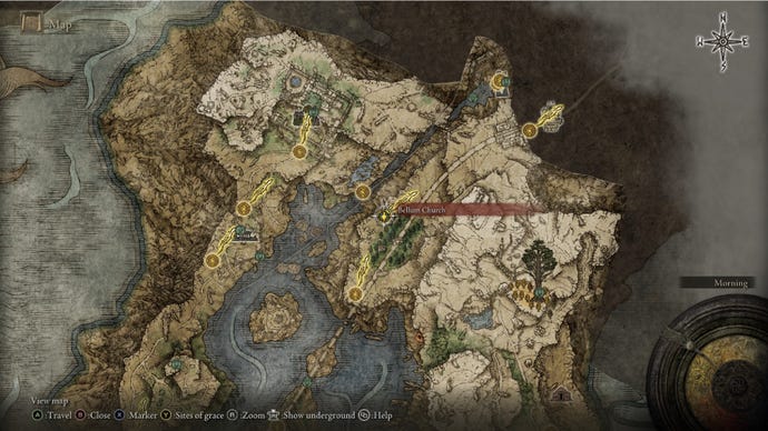 Sacred Tear 2 - Bellum Church, Liurnia, map location