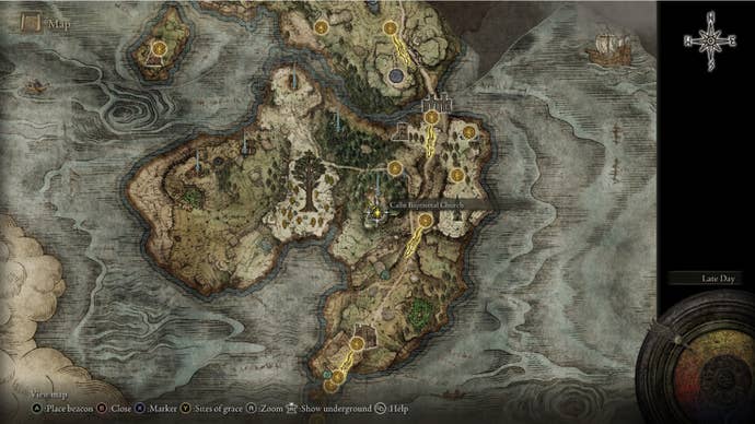 Elden Ring Sacred Tear Callu Baptismal Church map location