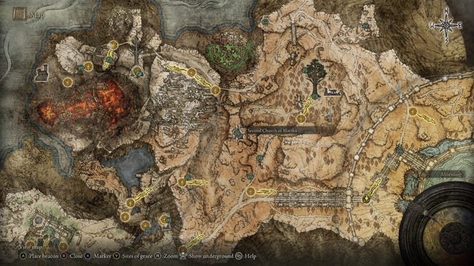 Elden Ring Sacred Tear Second Church of Marika Atlus Plateau map location