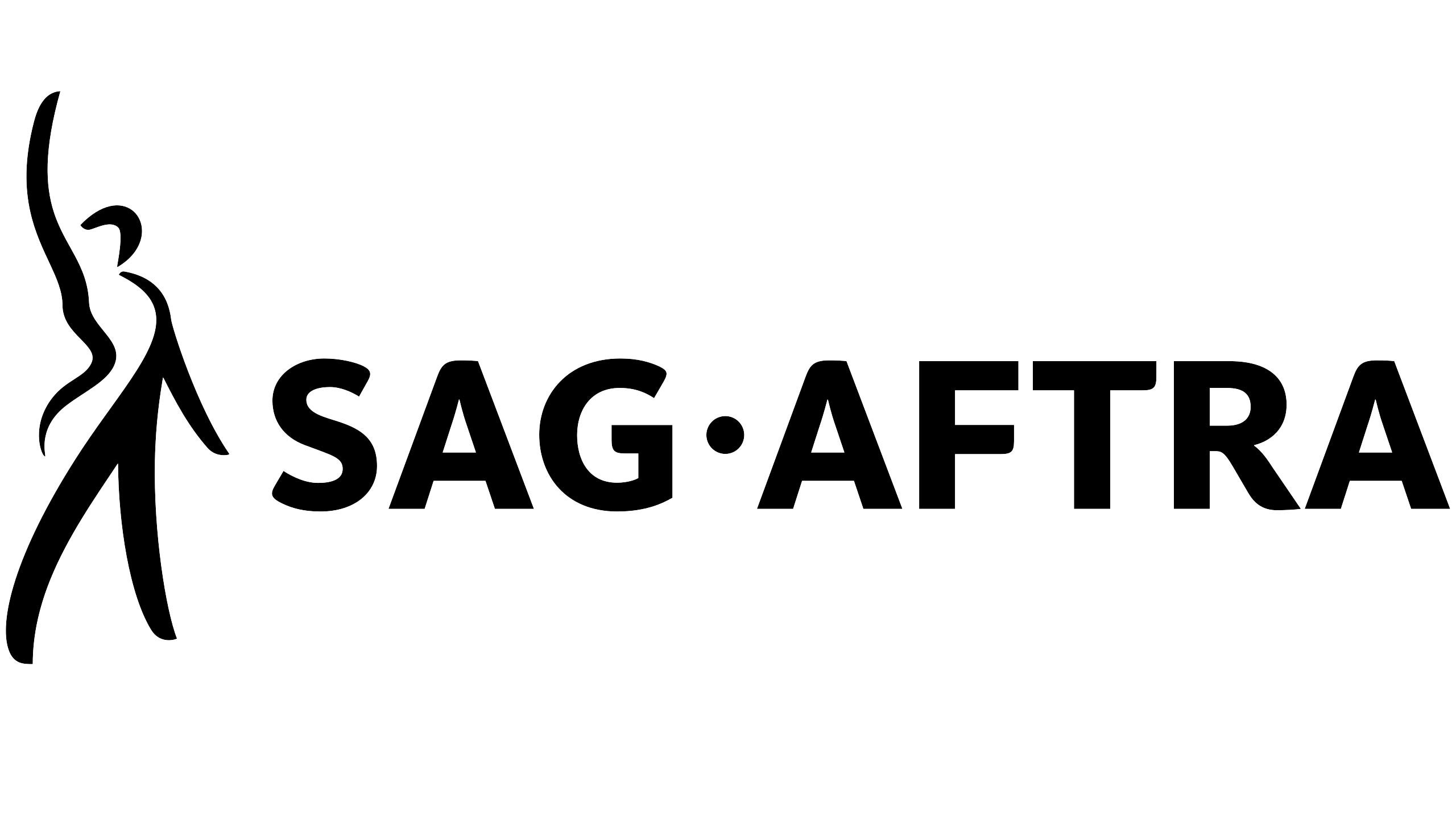 The SAG-AFTRA logo in black on a white background