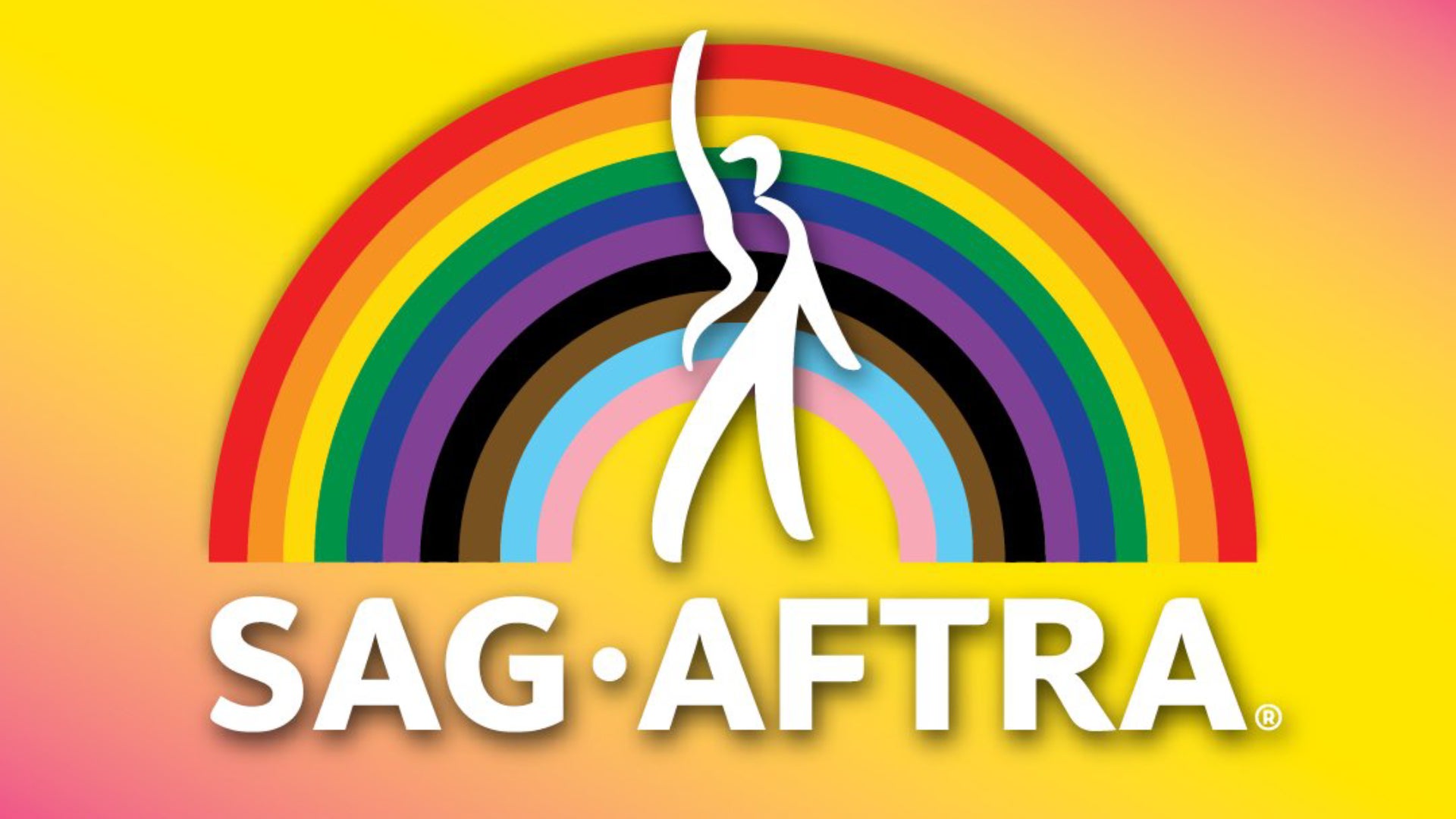The pride logo of the SAG-AFTRA voice actors' union. - 1