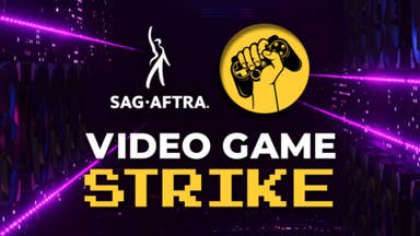 SAG-AFTRA artwork announcing video game strike.