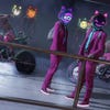 The Idols wear LED helmets and pink suits in Saints Row.