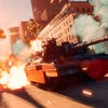 A tank blasts through the city in Saints Row.