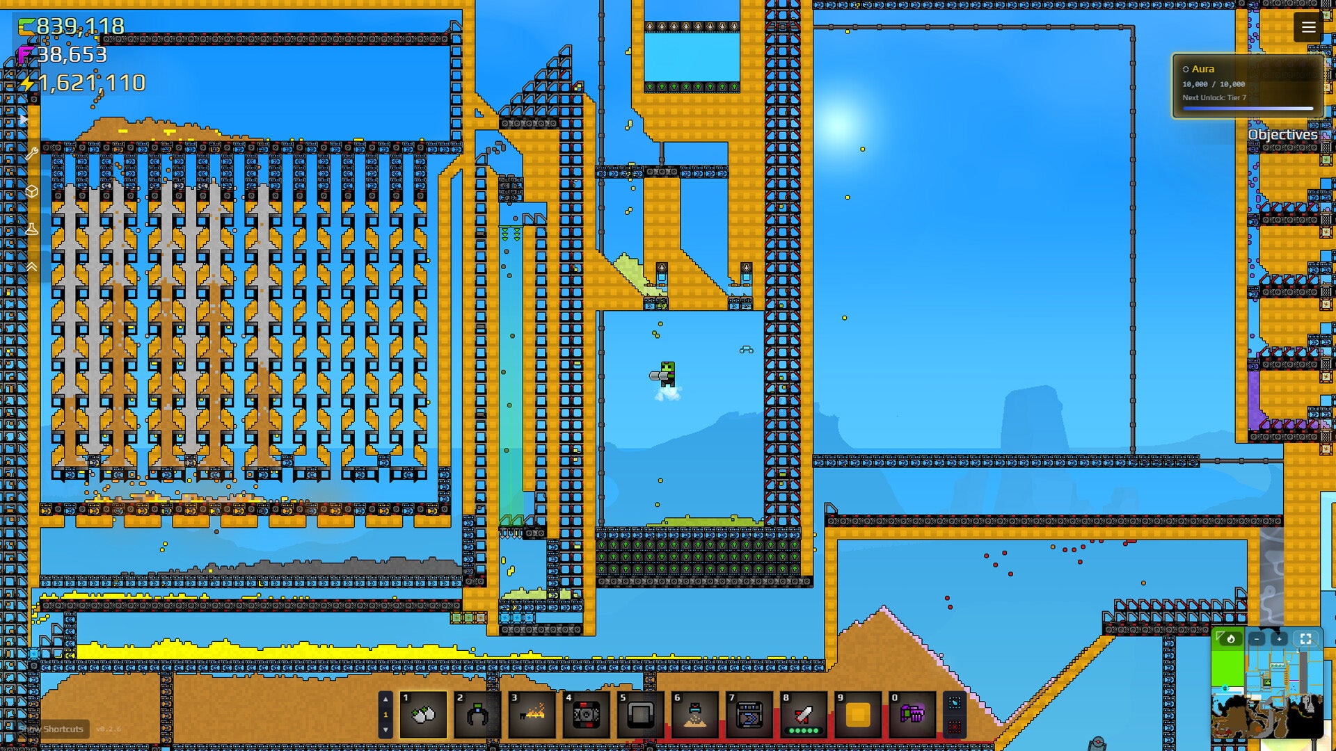 Sandustry, the factory game where every single pixel is a resource you can build with, is out in early access