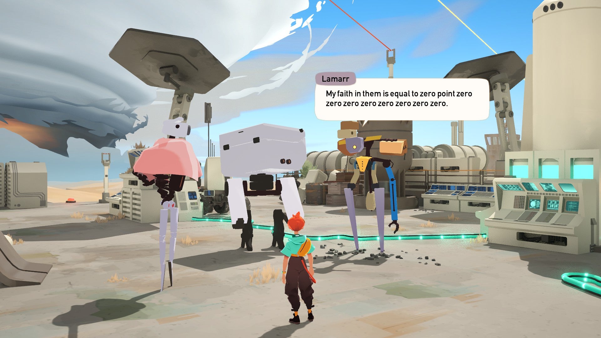 Some friendly robots made a code joke in Caravan SandWitch. - 4