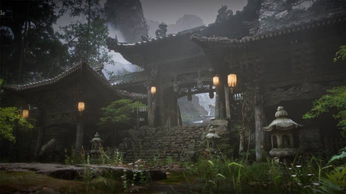 The main menu picture in Black Myth Wukong.