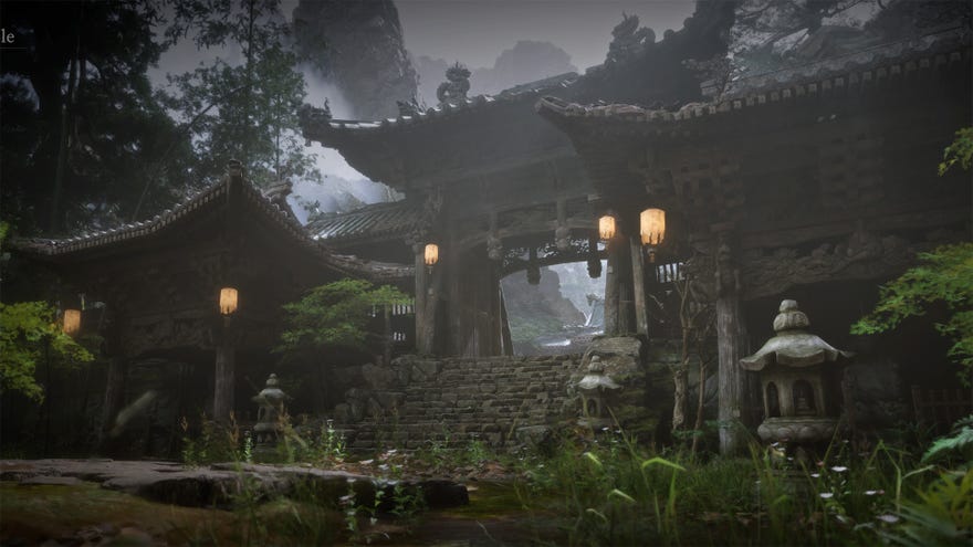 The main menu picture in Black Myth Wukong.