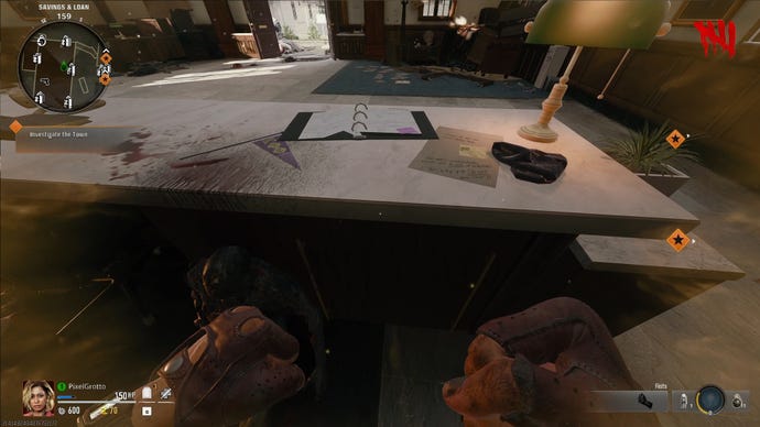 The code for the Liberty Falls vault hidden on a table in Savings and Loans in Black Ops 6 Zombies.