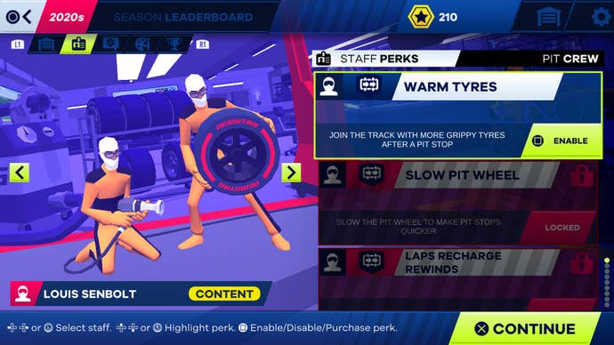 Some pit crew perks in New Star GP