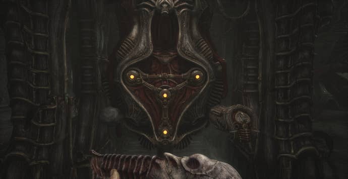 Scorn review - a strange console on the wall