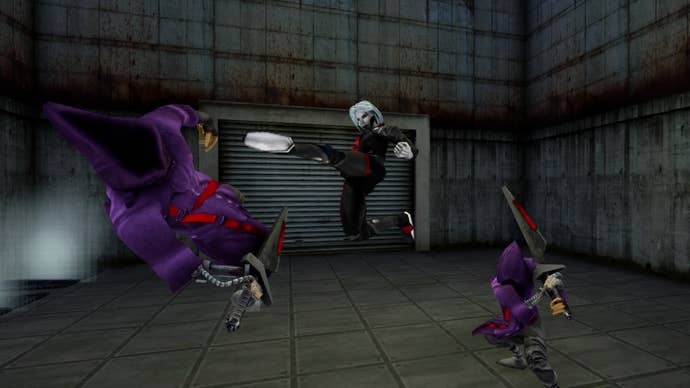 An android kicks a cultist successful the look successful Texnoplazm.