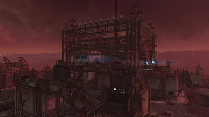 A large electrical relay station in Fallout 76