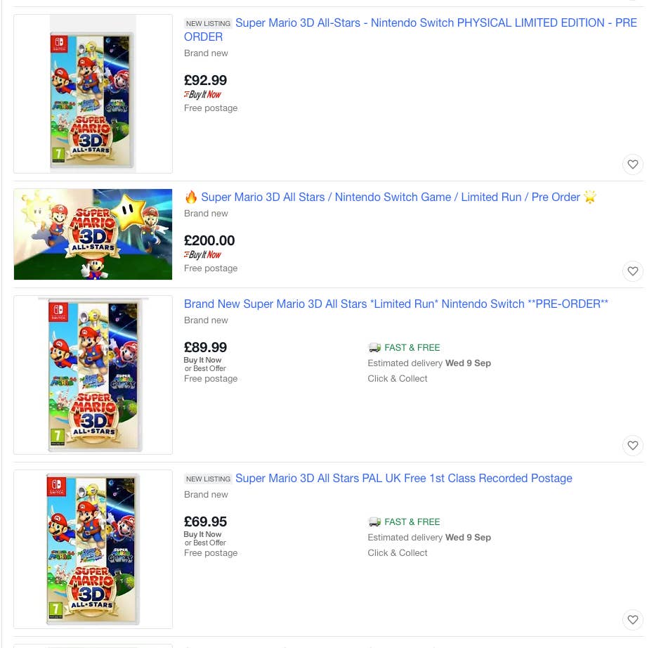 Pre order super mario 3d all stars deals