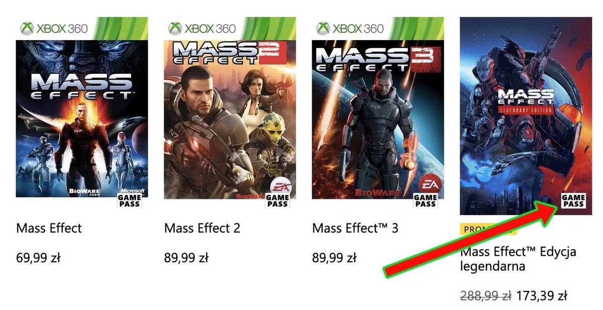 Mass Effect Legendary Edition briefly popped up with an Xbox Game