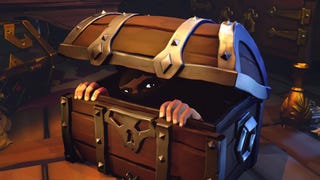A Sea of Thieves Season 14 screenshot showing a sneaky pirate disguised as a treasure chest.